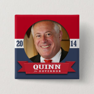 PAT QUINN CAMPAIGN 15 CM SQUARE BADGE