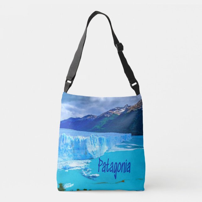 Patagonia South America Glacier and Mountains Crossbody Bag (Back)