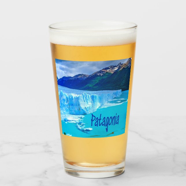 Patagonia South America Glacier and Mountains Glass (Front Filled)