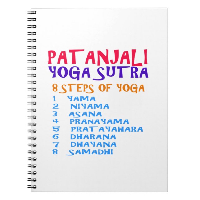 PATANJALI Yoga Sutra Compilation List Spiral Notebook (Front)