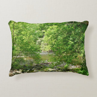 Patapsco River View Maryland Nature Photography Decorative Cushion