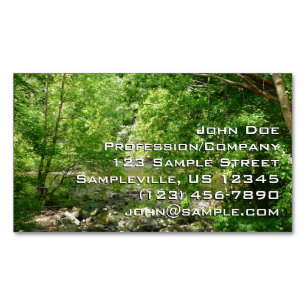 Patapsco River View Maryland Nature Photography Magnetic Business Card