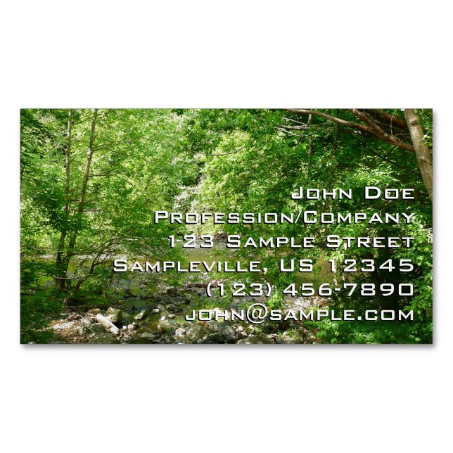 Patapsco River View Maryland Nature Photography Magnetic Business Card (Front)