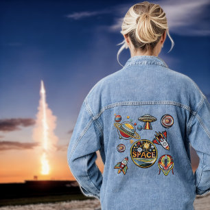Patch Badge collector- Space Denim Jacket