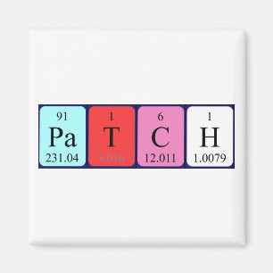 Patch periodic table name magnet
