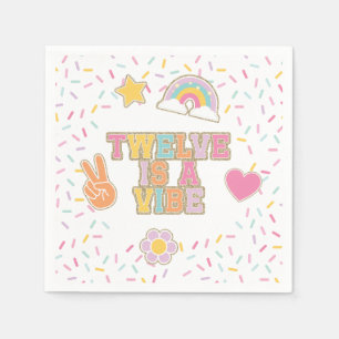 Patch Preppy Twelve is a Vibe 12th Birthday Napkin