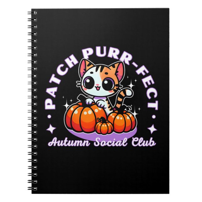 Patch purr-fect - Cat Pumpkin Patch Notebook (Front)