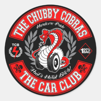 Patch Red 3" Classic Round Sticker