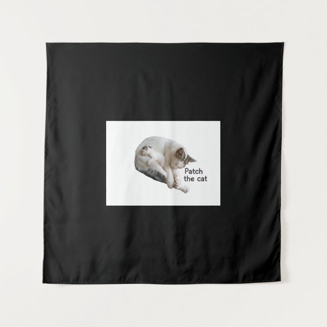 PATCH THE CAT AND HER KITTEN  TAPESTRY (Front)