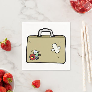 Patched Luggage Paper Napkins