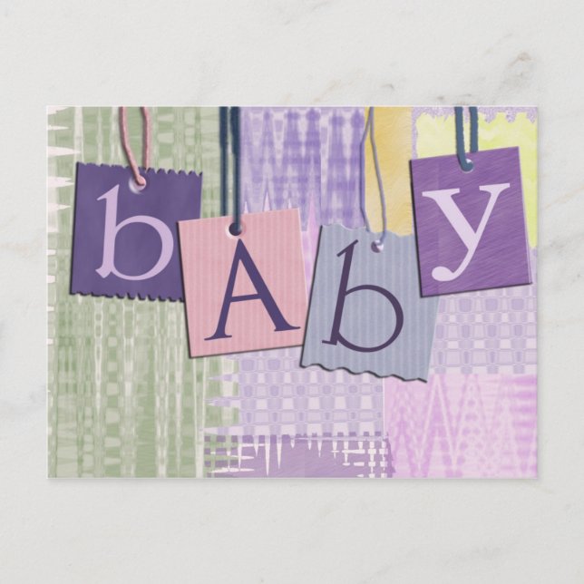Patches baby shower postcard (Front)
