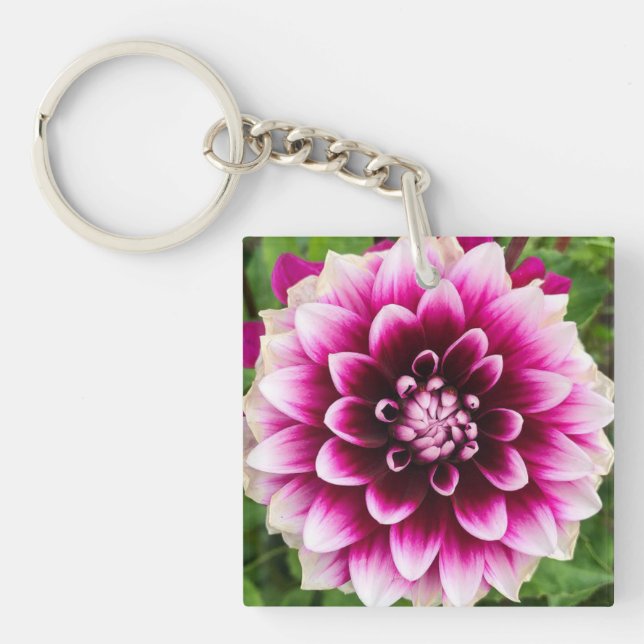 Patches Dahlia Key Ring (Front)