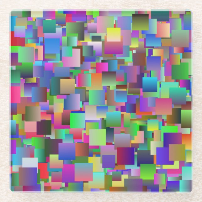 Patches Glass Coaster (Front)