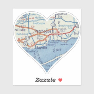 Patchogue NY Vintage Map