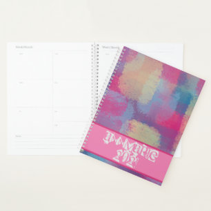 Patchwork Abstract w/Name Notebook Planner