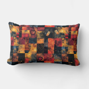 Patchwork African Inspiration Lumbar Cushion