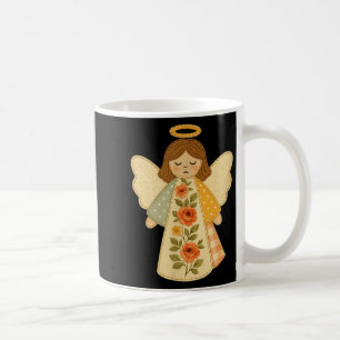 Patchwork Angel Cozy Christmas & Christian Des Coffee Mug