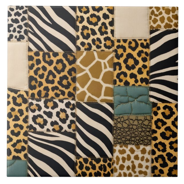 Patchwork Animal Print Tile (Front)