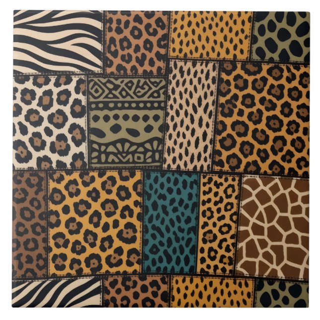 Patchwork Animal Print Tile (Front)