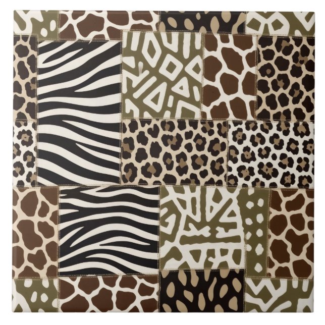 Patchwork Animal Print Tile (Front)