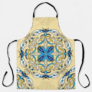Patchwork Arabic Floral Vintage Texture Apron