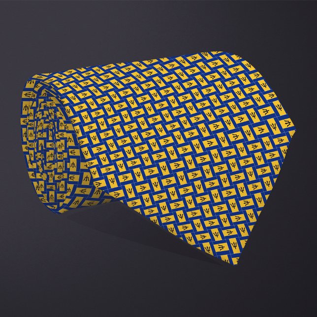 Patchwork Barbados Flag Pattern  Tie (Creator Uploaded)