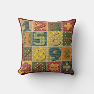 Patchwork Basic Numeral Pattern Cushion