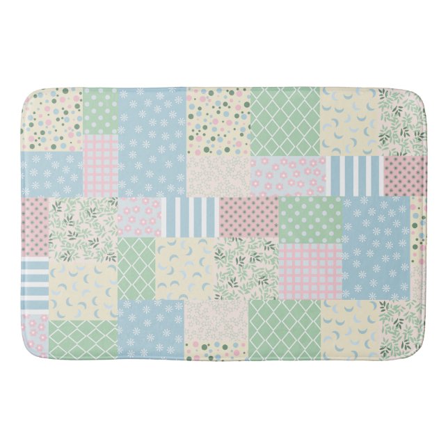 Patchwork  bath mat (Front)