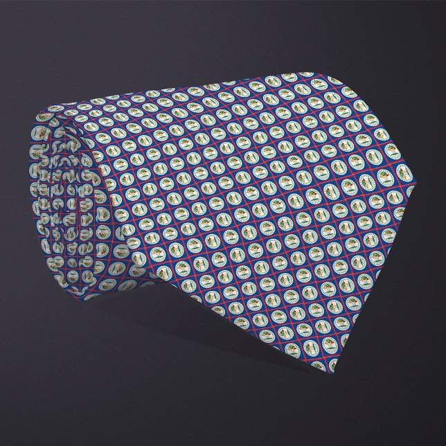 Patchwork Belise Flag Pattern  Tie (Creator Uploaded)