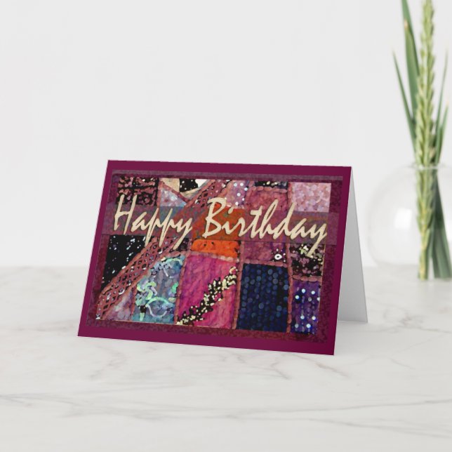 Patchwork birthday card (Front)