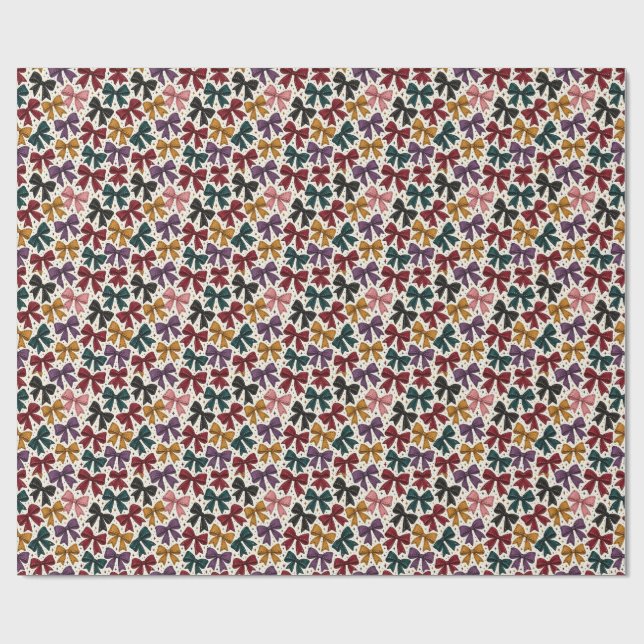 Patchwork Bows Wrapping Paper (Flat)