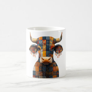 Patchwork Bull Mug