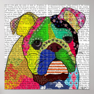 Patchwork Bulldog Poster