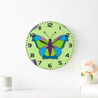 Patchwork Butterfly Pattern on Green