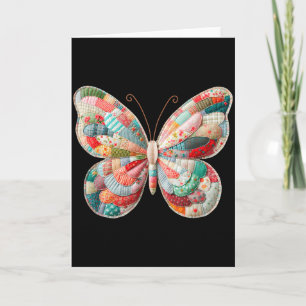 Patchwork Butterfly,retro Butterfly Funny Tee Girl Card