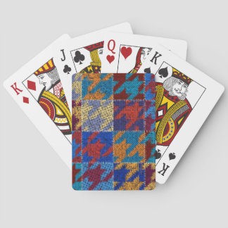 Patchwork canvas: imitation vintage pattern. playing cards