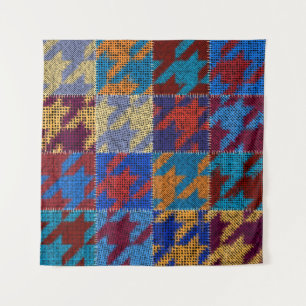 Patchwork canvas: imitation vintage pattern. tapestry