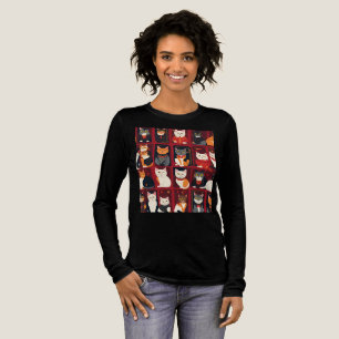 patchwork cats AI art T-shirt Tri-Blend Shirt