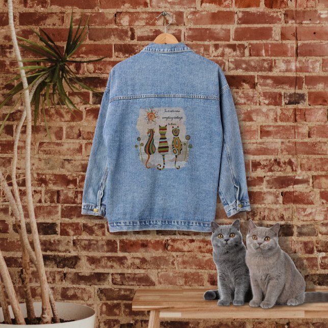 Patchwork Cats Denim Jacket (Creator Uploaded)