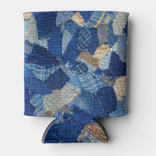 Patchwork Chic: Fabric Pattern Fun Can Cooler