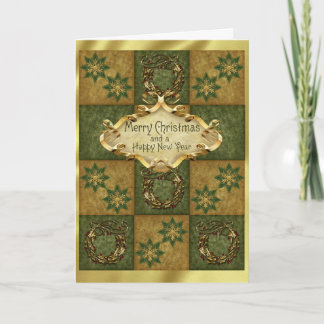 Patchwork Christmas Holiday Card
