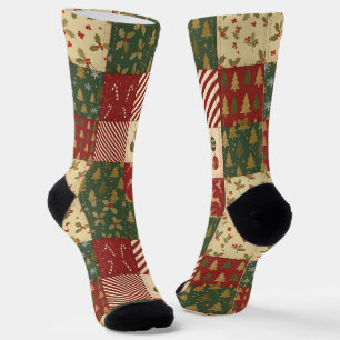 Patchwork Christmas Socks