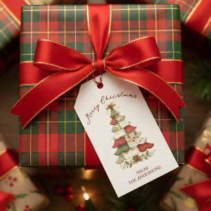 Patchwork Christmas Tree Christmas Gift Tags
