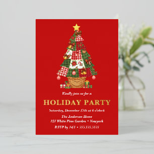 Patchwork Christmas Tree Holiday Party 