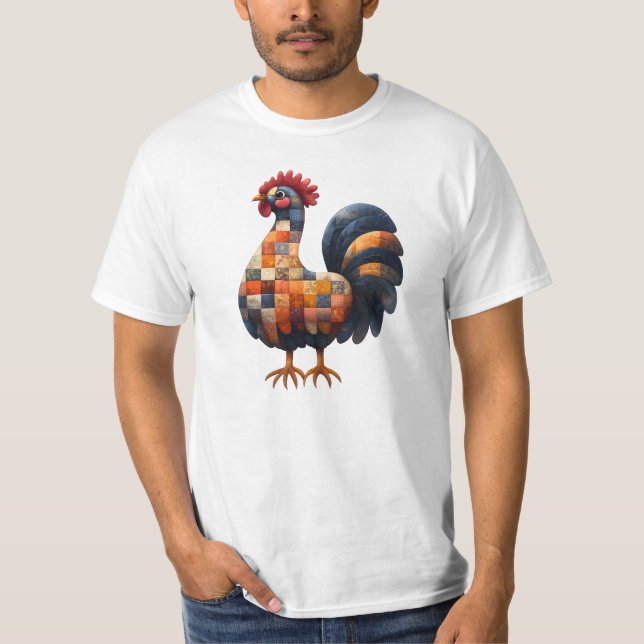 Patchwork Cockerel T-Shirt (Front)