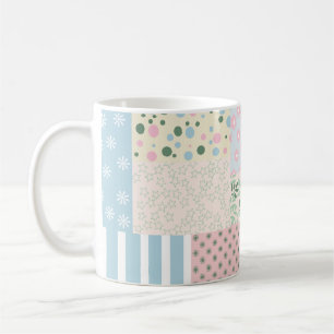 Patchwork coffee mug
