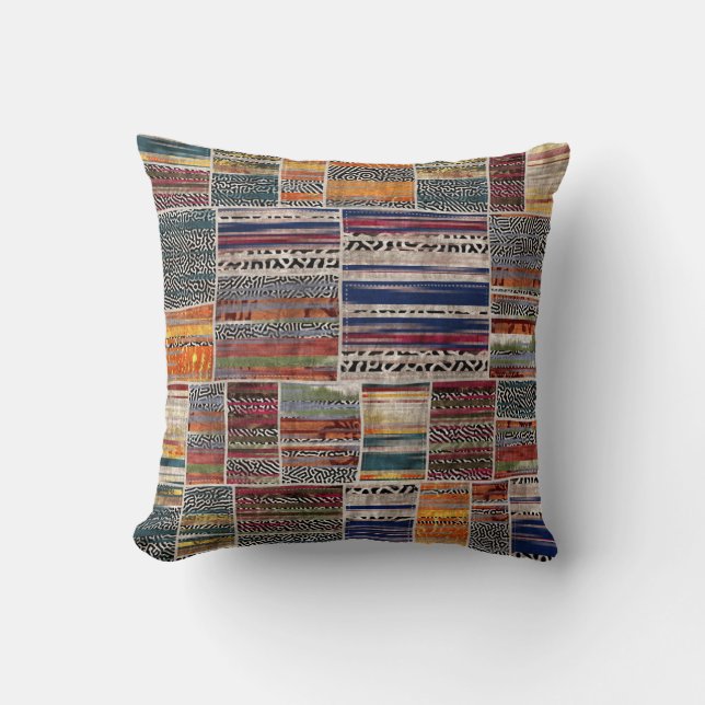Patchwork collage: mixed quilt pattern. cushion (Front)