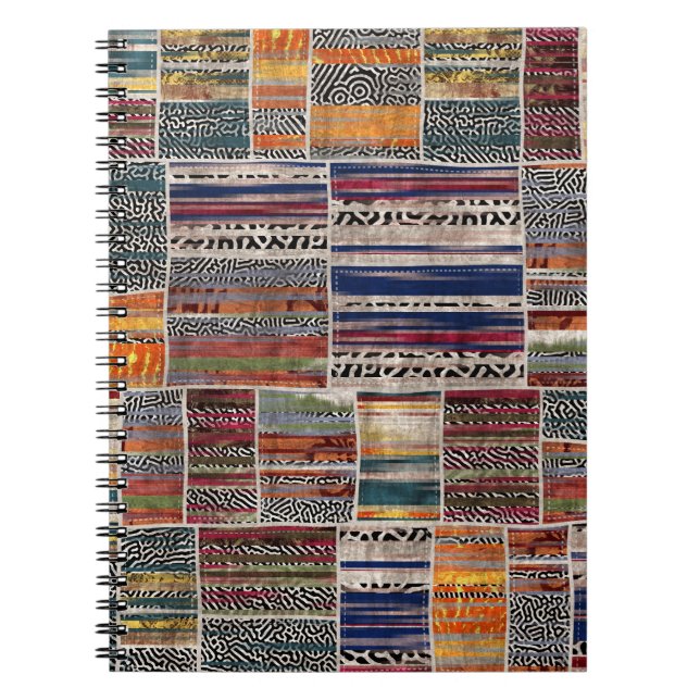 Patchwork collage: mixed quilt pattern. notebook (Front)