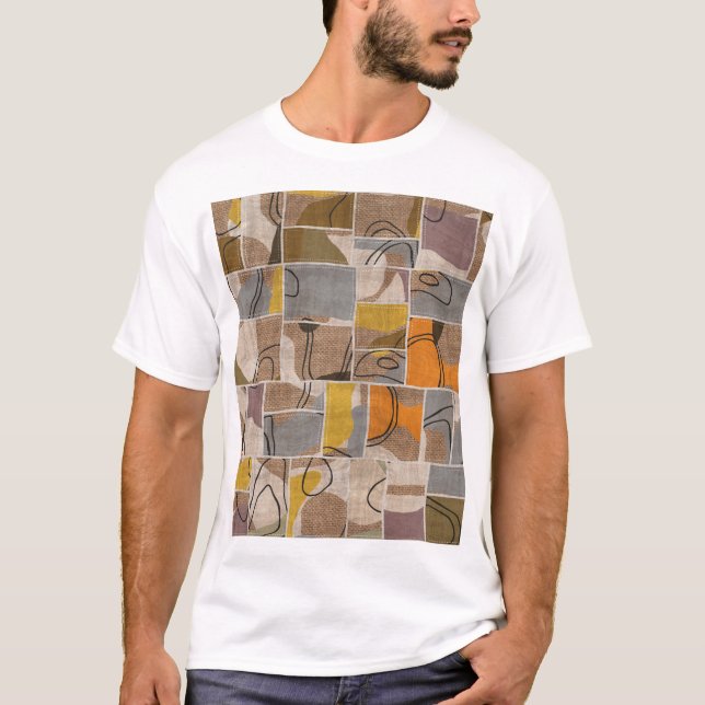 Patchwork collage, quilt mix pattern T-Shirt (Front)