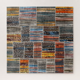 Patchwork Collage: Quilt Pattern Extravaganza Jigsaw Puzzle